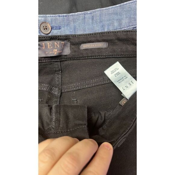 7 For All Mankind- Jen7 Black Bermuda Shorts- Size 6 - Picture 7 of 7